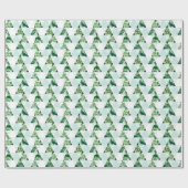 Modern Mint Green Tropical Triangles Patroon Cadeaupapier (Vlak)