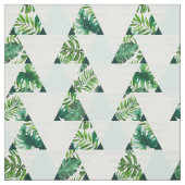 Modern Mint Green Tropical Triangles Patroon Stof (Swatch)