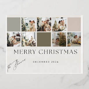 Modern Mint Merry Christmas Holiday Post Kaart