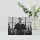 Modern Mint Photo Afstuderen Dank u Briefkaart (Staand voorkant)