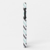 Modern Mint White Grey Geometric Chevron Design Case-Mate iPhone Case (Achterkant/links)