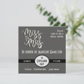 Modern Miss to Mrs Fun Inspirivity Vrijgezellenfee Kaart (Staand voorkant)