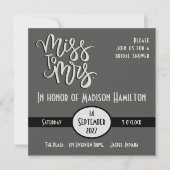 Modern Miss to Mrs Fun Inspirivity Vrijgezellenfee Kaart (Voorkant)