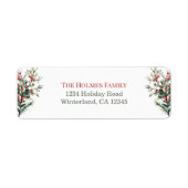 Modern Mistletoe Christmas retouradres Etiket (Voorkant)