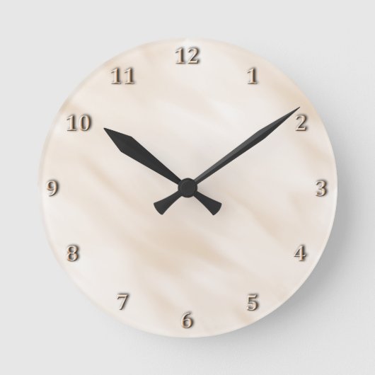 Modern Misty Antique White Clock Bath Accessory Ronde Klok (Voorkant)