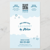 Modern Mobile Laundry Service Laundromat Marketing Flyer (Achterkant)