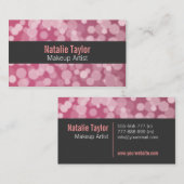 Modern, Mode, Stijlvol, Ruby, Makeup Artist Visitekaartje (Voorkant / Achterkant)