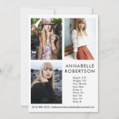 Modern Model Actor 3 Foto Comp Kaart (Voorkant)