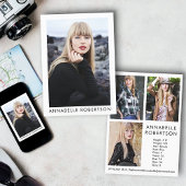 Modern Model Actor 4 Foto Comp Kaart