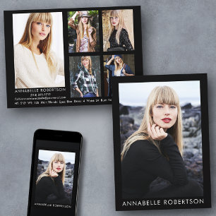 Modern Model Actor 6 Foto's Comp Kaart