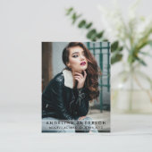 Modern Model Actor Photo Briefkaart (Staand voorkant)