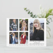 Modern Model Actor QR Code Terug 5 Foto Comp Kaart (Staand voorkant)