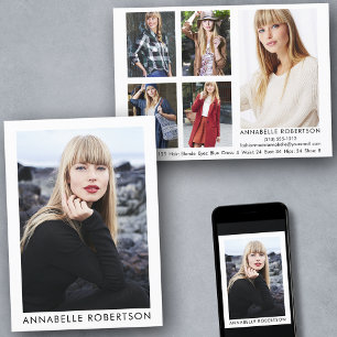 Modern Model en Acteur 6 Foto Comp Kaart