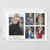 Modern Model en Actor 5 Photo Comp Kaart (Voorkant)