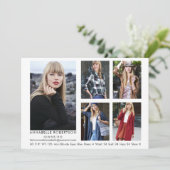 Modern Model en Actor 5 Photo Comp Kaart (Staand voorkant)