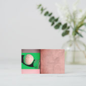 modern model voor groene golfbalkaart visitekaartje (Staand voorkant)