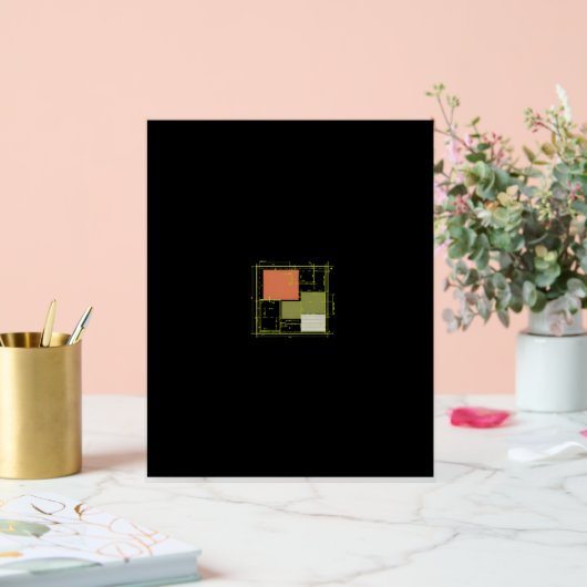 Modern Modular Floor Plan – Minimalist Architectur Acryl Bord (Huwelijk)