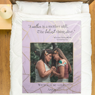 Modern Moederdag Elegant Pastel Kintsugi Quote Fleece Deken