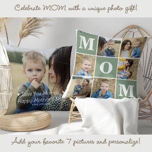 Modern MOM Custom Schattige 7 Multi Photo Collage Kussen