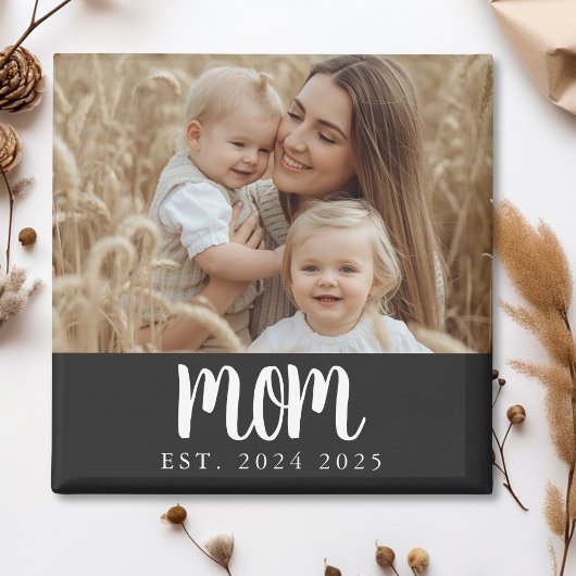 Modern Mom Established Photo Gift Magnet Magneet