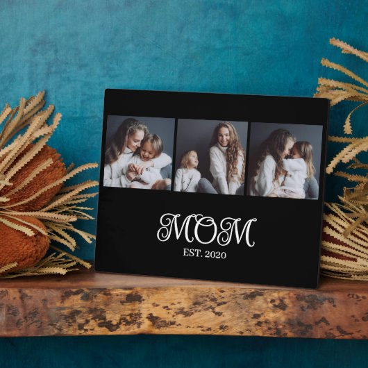 Modern Mom Established Script Black 3 Photo Fotoplaat (Zijkant)