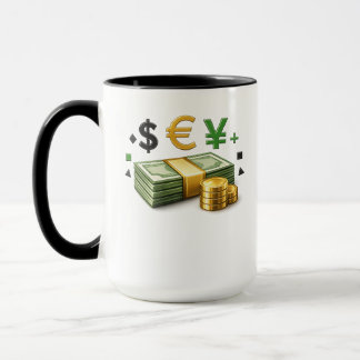Modern Money Stack Design Mug Mok