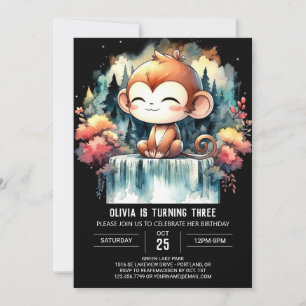 Modern Monkey Birthday Kaart