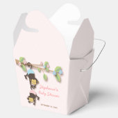 Modern Monkey Twin Meisje & Jongen Favor Box Bedankdoosjes (Geopend)