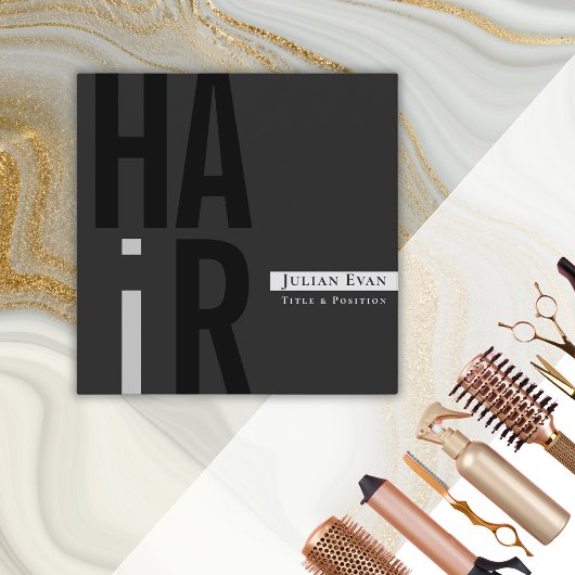 Modern Monochroom Kapper Visitekaartje