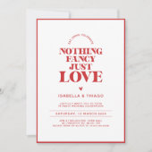 Modern monochroom Rode Niets ingewikkelds, gewoon  Save The Date (Voorkant)