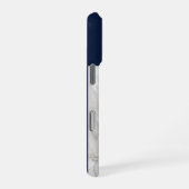 Modern Monogram 1 Photo Navy Blue iPhone Hoesje (Rechterkant)