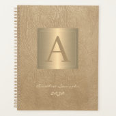 Modern monogram 2026 professioneel goud elegant planner (Voorkant)