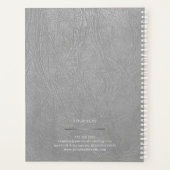 Modern monogram 2026 professioneel zilver elegant planner (Achterkant)