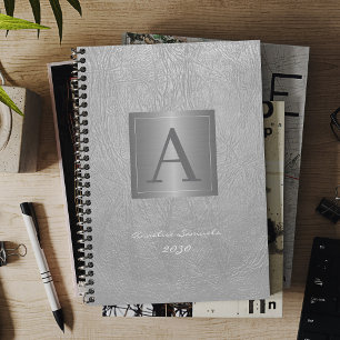 Modern monogram 2026 professioneel zilver elegant planner