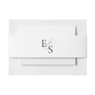 Modern Monogram Ampersand bruiloft uitnodiging Uitnodigingen Wikkel