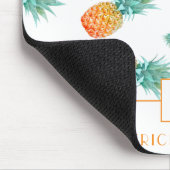 Modern Monogram Ananas Fruitpatroon  Muismat (Hoek)