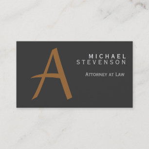 Modern Monogram Attorney at Law Visitekaartje