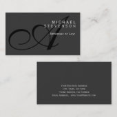 Modern Monogram Attorney at Law Visitekaartje (Voorkant / Achterkant)