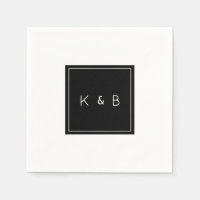 Modern Monogram B/W Cocktail