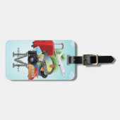 Modern Monogram Bagagelabel (Voorkant horizontaal)