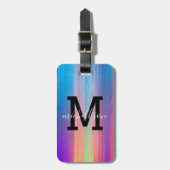 Modern Monogram Bagagelabel (Voorkant verticaal)