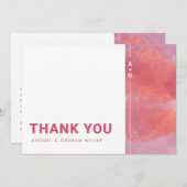 Modern Monogram - Bedankt - Kaart (Voorkant / Achterkant)