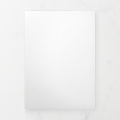 Modern Monogram Black and White Wedding Drieluik Uitnodiging (Cover)