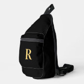 Modern Monogram Black Gold Sling Bag (Rechterhoek)