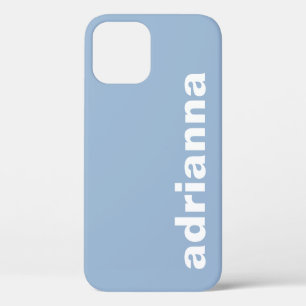 Modern Monogram Blauw iPhone 12 Hoesje