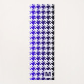 Modern Monogram blauw gradiënt - Houndstooth Patro Yogamat (Voorkant)