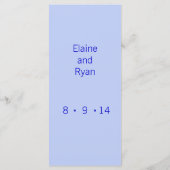 Modern Monogram - Blauw Menu (Achterkant)