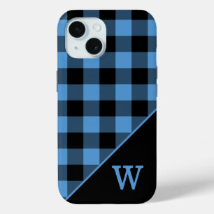 Modern Monogram Blue Gingham Pset Pattern