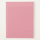 Modern Monogram Blush Dusty Pink Girly Script 2021 Planner (Achterkant)