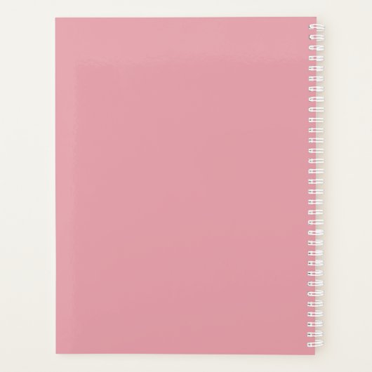 Modern Monogram Blush Dusty Pink Girly Script 2021 Planner (Achterkant)